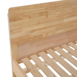 Manželská postel NOEMI 160x200 masivní dřevo přírodní
