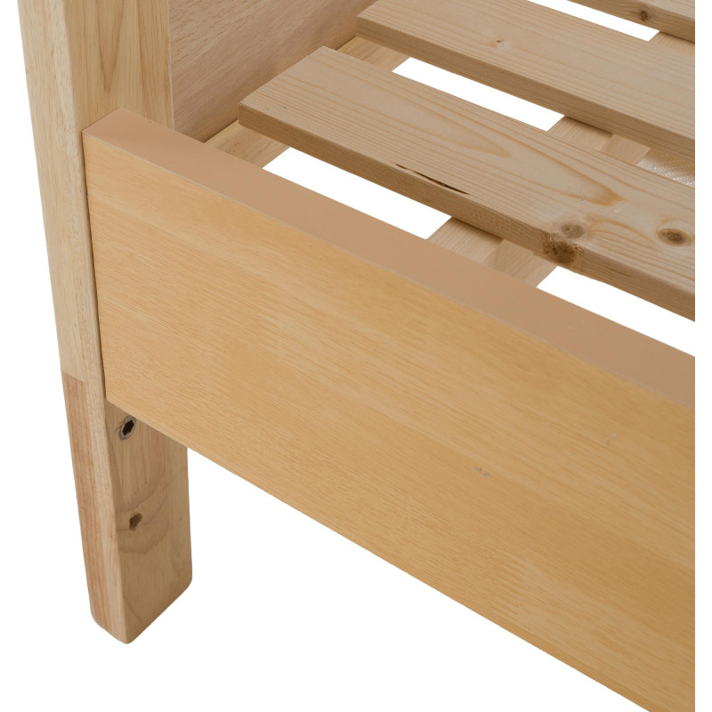 Manželská postel NOEMI 160x200 masivní dřevo přírodní