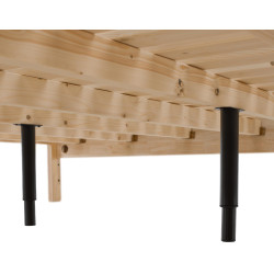 Manželská postel NOEMI 160x200 masivní dřevo přírodní