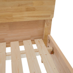 Manželská postel NOEMI 160x200 masivní dřevo přírodní