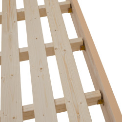 Manželská postel NOEMI 160x200 masivní dřevo přírodní