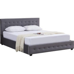 Postel MINDY 160x200 s úložným prostorem, šedá Velvet