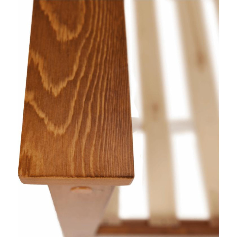 Postel, borovicové dřevo v odstínu dub, 180x200, PROVO NEW