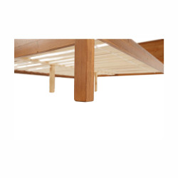 Postel, borovicové dřevo v odstínu dub, 180x200, PROVO NEW