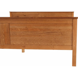 Postel, borovicové dřevo v odstínu dub, 180x200, PROVO NEW