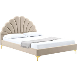 Čalouněná postel ISADORA 160x200 béžová Velvet