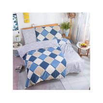 Povlečení 2 dílné bavlněný satén Šachovnice  vzor 32024, oboustranné 1