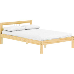 Postel s roštem, přírodní, borové dřevo, 140x200, JONA