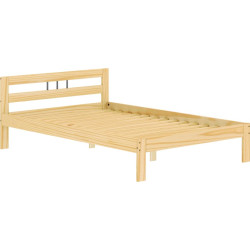 Postel s roštem, přírodní, borové dřevo, 140x200, JONA