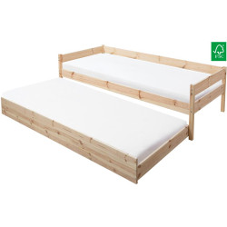 Dřevěná postel BENY 90x200 smrk s roštem