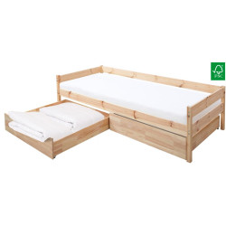 Dřevěná postel BENY 90x200 smrk s roštem