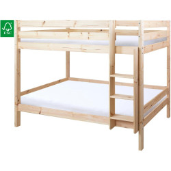 Patrová postel BENY 90x200 smrk se zábranou