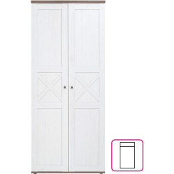 Skříň TEINA SZF2D007 borovice canyon s policemi a tyčí