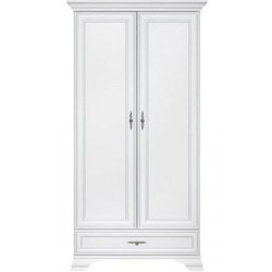 Skříň KENTAK SZF2D1S bílá s šuplíkem a věšákovou tyčí