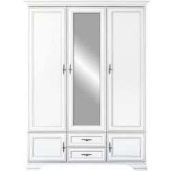 Skříň KENTAK SZF5D2S bílá se zrcadlem a šuplíky