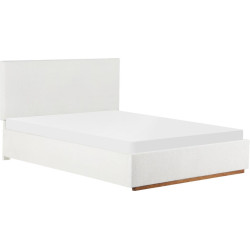 Čalouněná postel NUVOLA bílá 180x200 s roštem a úložným prostorem