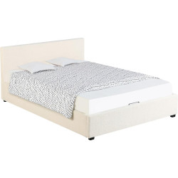 Postel s roštem, 180x200, bílá, LUNELA