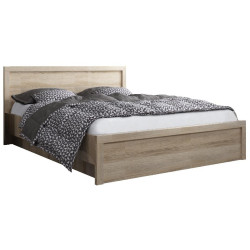Postel JESI NEW 160x200 s úložným prostorem, dub sonoma
