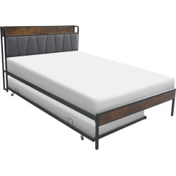 Postel NORDO 160x200 s přistýlkou, LED a USB porty