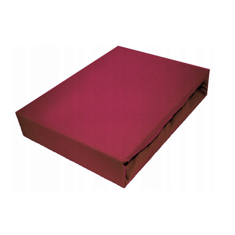 Jersey prostěradlo Exclusive - bordó