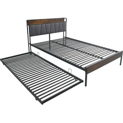 Postel NORDO 160x200 s přistýlkou, LED a USB porty