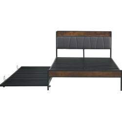 Postel NORDO 160x200 s přistýlkou, LED a USB porty