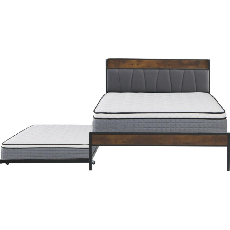 Postel NORDO 160x200 s přistýlkou, LED a USB porty