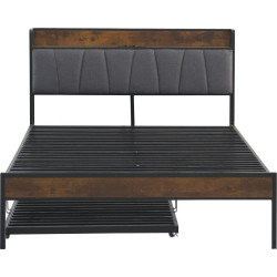 Postel NORDO 160x200 s přistýlkou, LED a USB porty