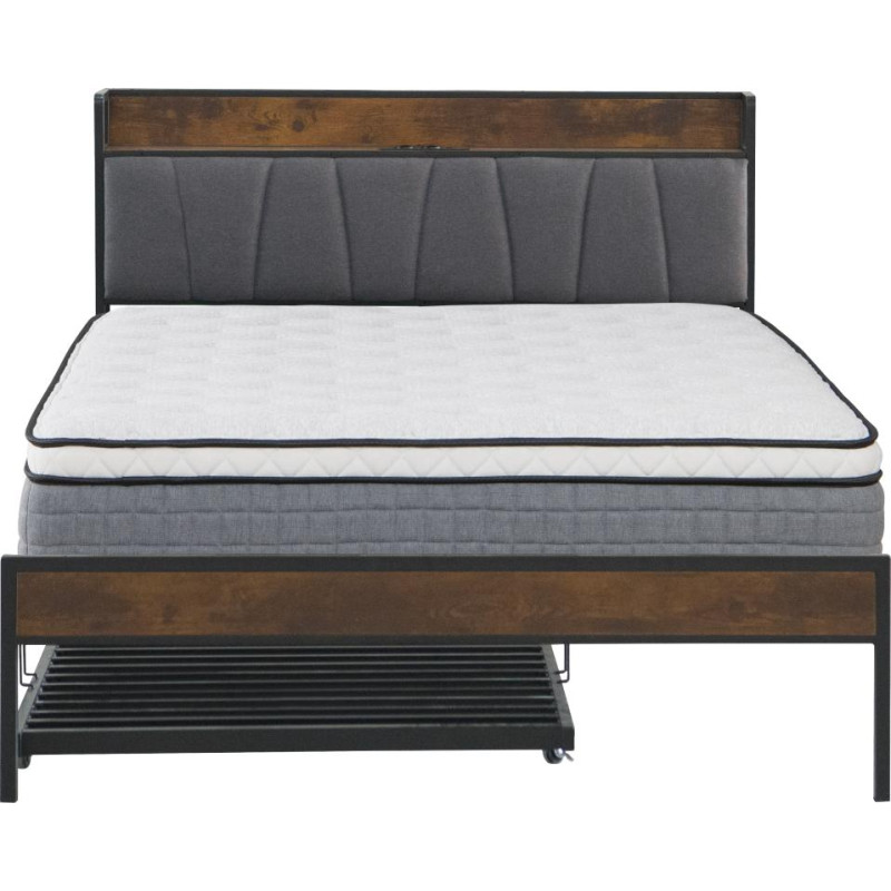 Postel NORDO 160x200 s přistýlkou, LED a USB porty