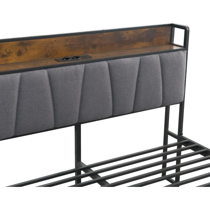 Postel NORDO 160x200 s přistýlkou, LED a USB porty