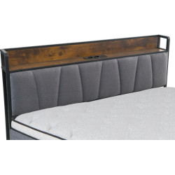 Postel NORDO 160x200 s přistýlkou, LED a USB porty