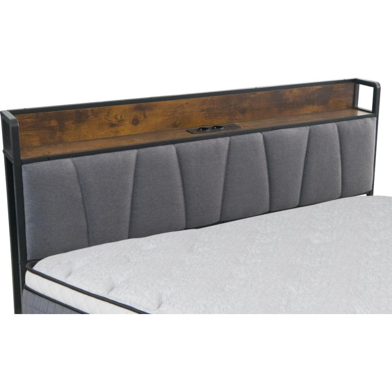 Postel NORDO 160x200 s přistýlkou, LED a USB porty