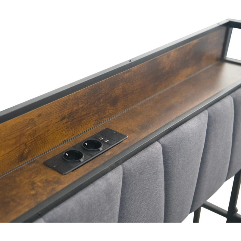 Postel NORDO 160x200 s přistýlkou, LED a USB porty