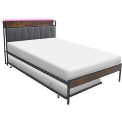 Postel NORDO 160x200 s přistýlkou, LED a USB porty