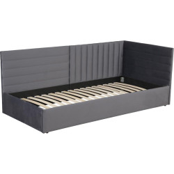 Postel MEVIA 90x200, šedá Velvet látka