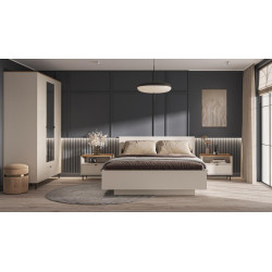 Skříň EYCO 2D/40, kašmír/dub castello