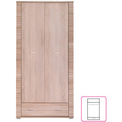 Skříň GRAND typ 3 dub sonoma s věšákem a policí