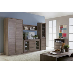 Skříň MONTANA S2D dvoudveřová, dub lefkas tmavý