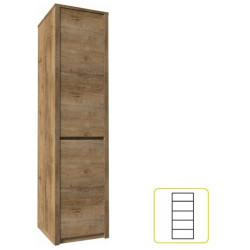 Šatní skříň MONTANA S1D dub lefkas tmavý úzká
