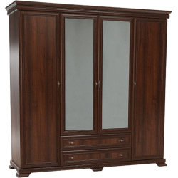 Šatní skříň KORA KS3 samoa king se zrcadlem 4dveřová