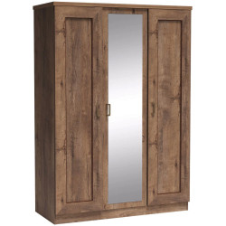 Kombinovaná skříň TEDY T15 dub lefkas s policemi a tyčí