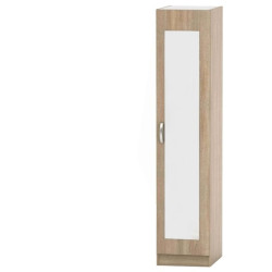 Úzká skříň BETTY 2 dub sonoma se zrcadlem