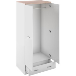 Dvoudveřová skříň TOPTY TYP 01 2D1S, bílá / dub sonoma