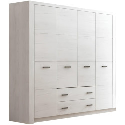 Skříň INFINITY I-18 jasan bílý velká pevná konstrukce