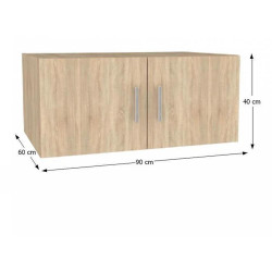 Nástavec na skříň INVITA  TYP 9, dub sonoma,