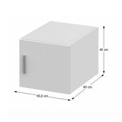 Nástavec na skříň INVITA  TYP 6, bílá