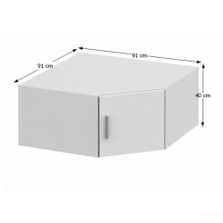 Nástavec na skříň INVITA  TYP 8, bílá