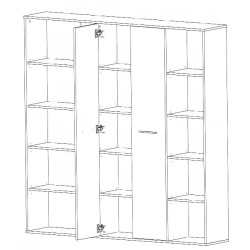 Skříň Maurus NEW MA50, dub sonoma / bílá