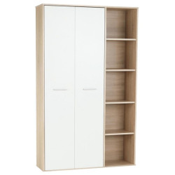 Skříň MAURUS NEW MA52 dub sonoma bílá s policemi