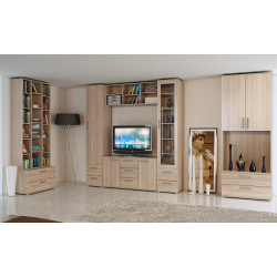 Rohová skříň DUNAJ TYP 15, dub sonoma